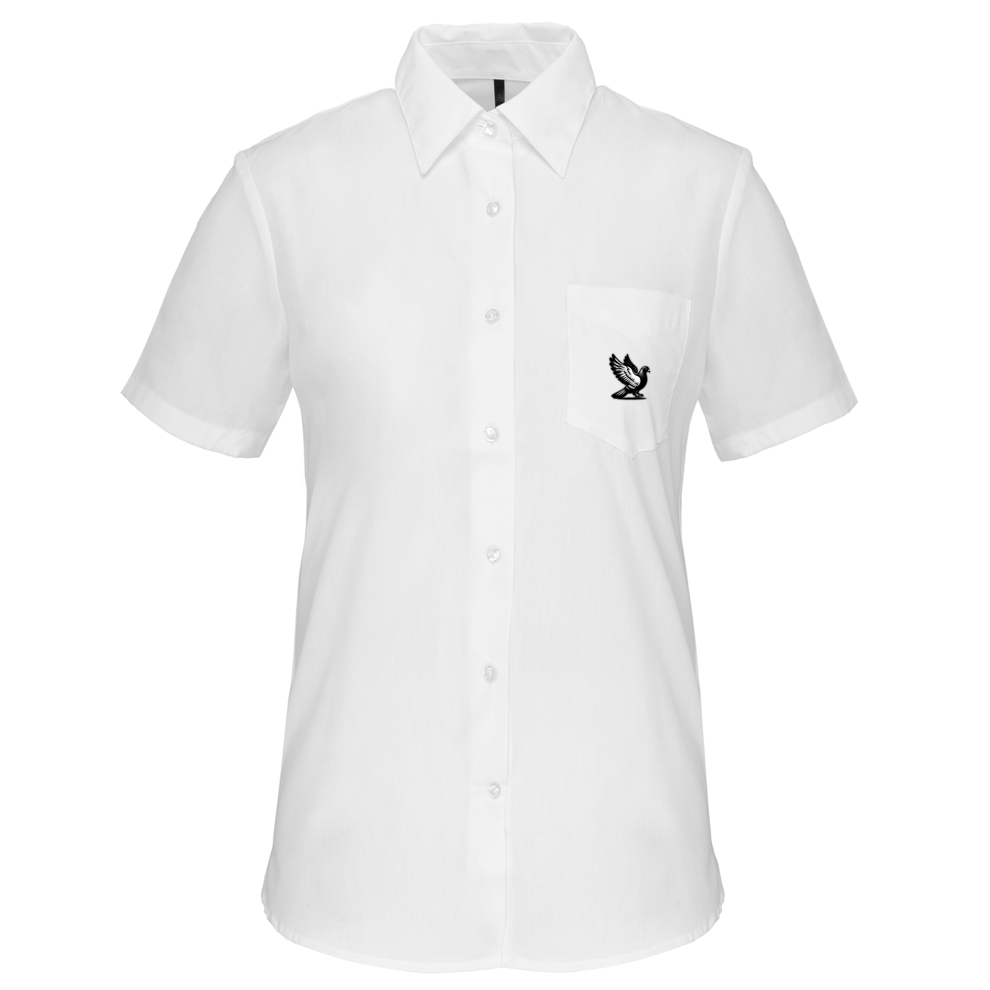 DSK Classic Overhemd Dames | Subtiel Logo | Korte Mouw | Chique Duivensport Mode
