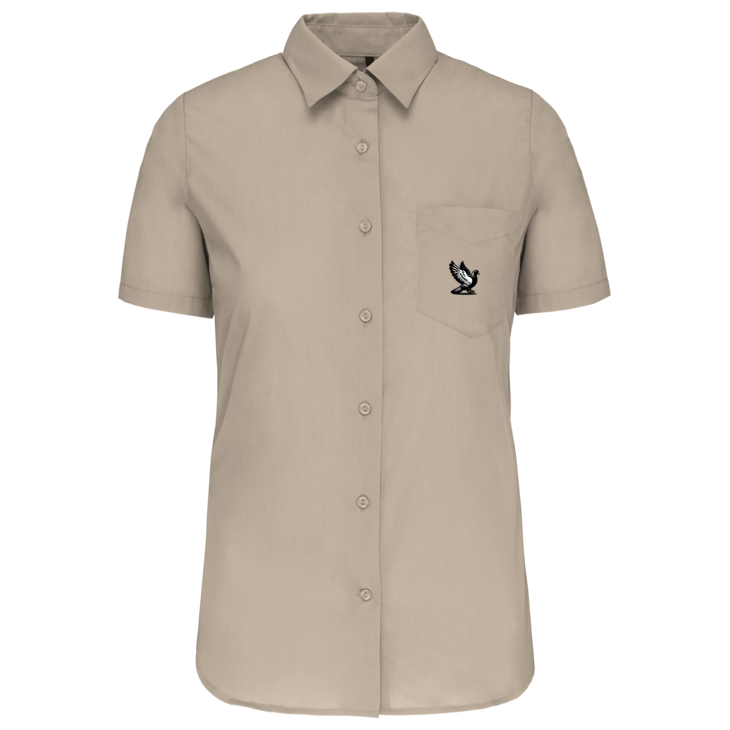 DSK Classic Overhemd Dames | Subtiel Logo | Korte Mouw | Chique Duivensport Mode