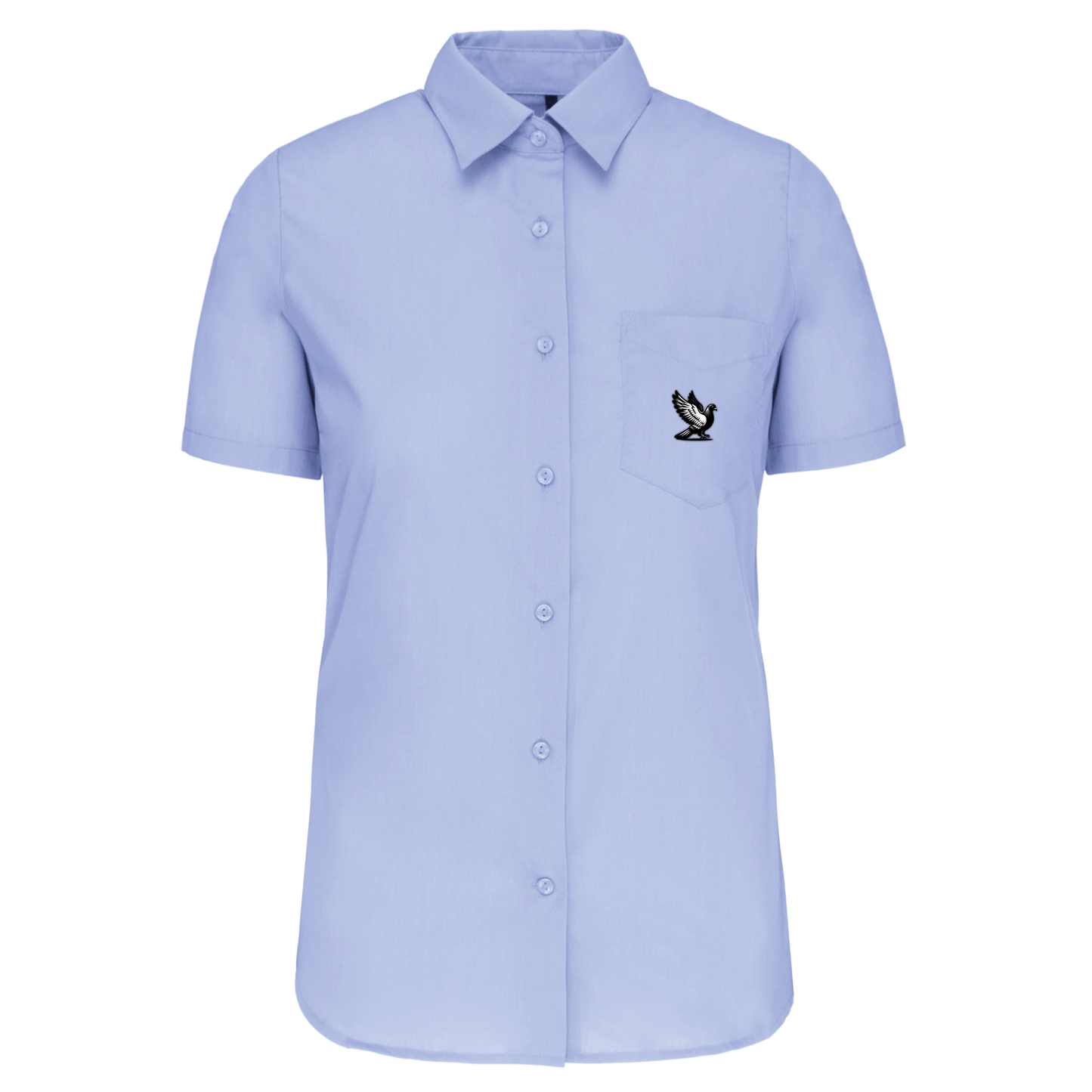 DSK Classic Overhemd Dames | Subtiel Logo | Korte Mouw | Chique Duivensport Mode