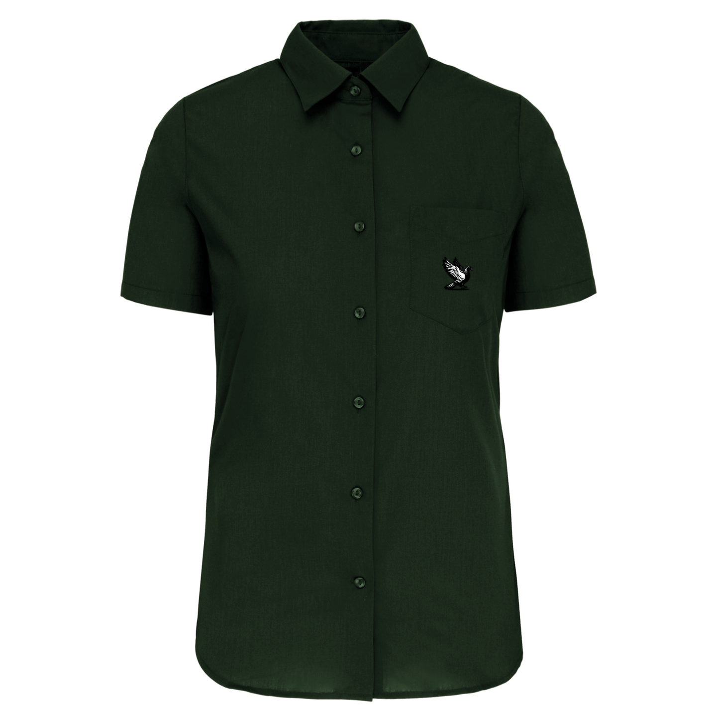 DSK Classic Overhemd Dames | Subtiel Logo | Korte Mouw | Chique Duivensport Mode