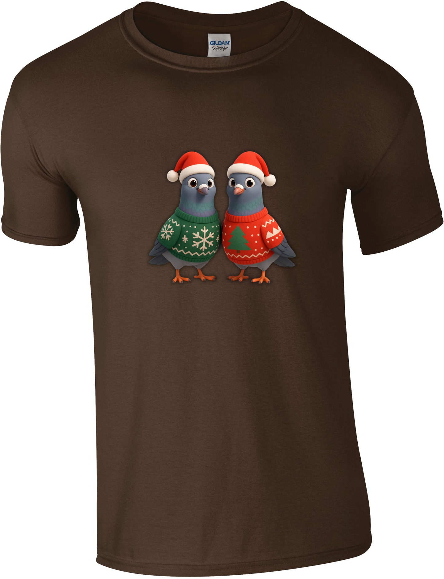 DSK Kerst Kinder T-Shirt - 2 Jonge Duiven - Kinder Duivensport Shirt