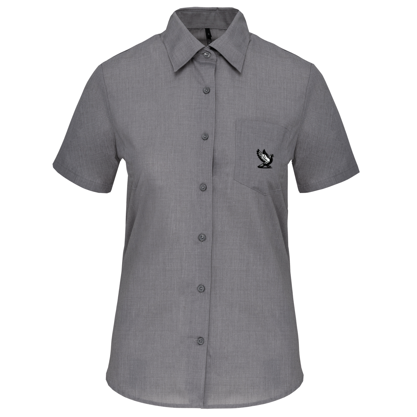 DSK Classic Overhemd Dames | Subtiel Logo | Korte Mouw | Chique Duivensport Mode