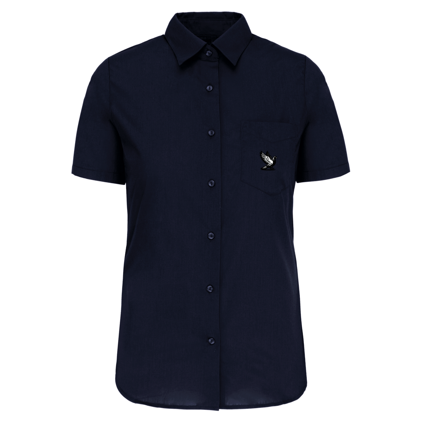 DSK Classic Overhemd Dames | Subtiel Logo | Korte Mouw | Chique Duivensport Mode