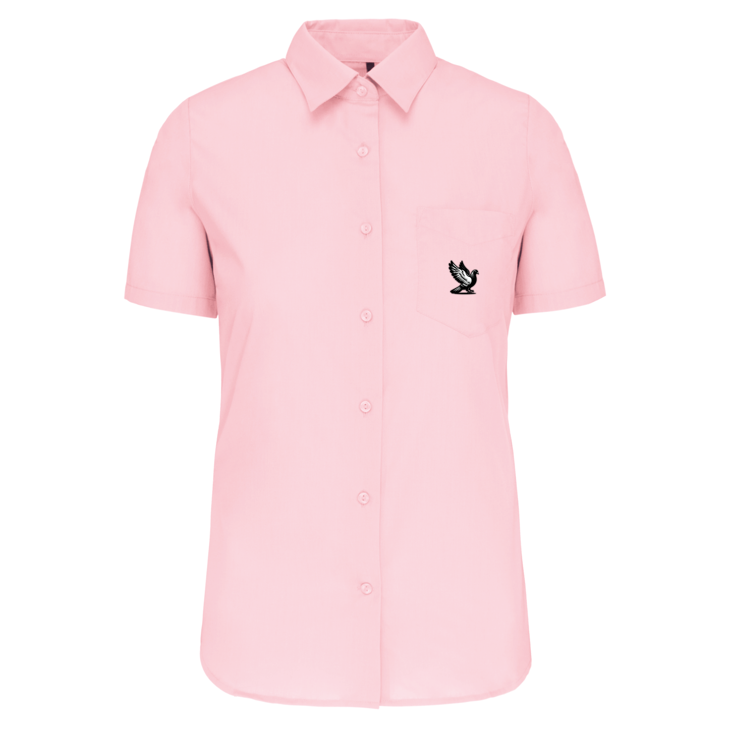 DSK Classic Overhemd Dames | Subtiel Logo | Korte Mouw | Chique Duivensport Mode