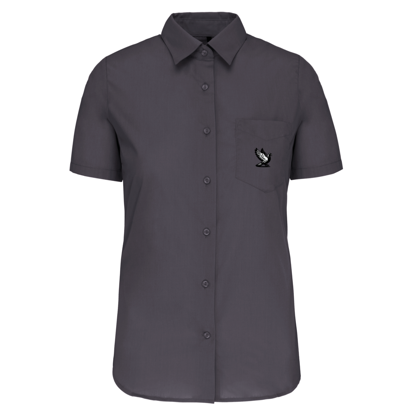 DSK Classic Overhemd Dames | Subtiel Logo | Korte Mouw | Chique Duivensport Mode