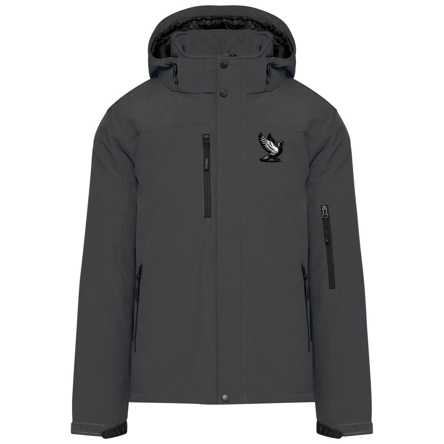 DSK Classic Heren Softshell Winterjas - Warme Gewatteerde Parka met Capuchon