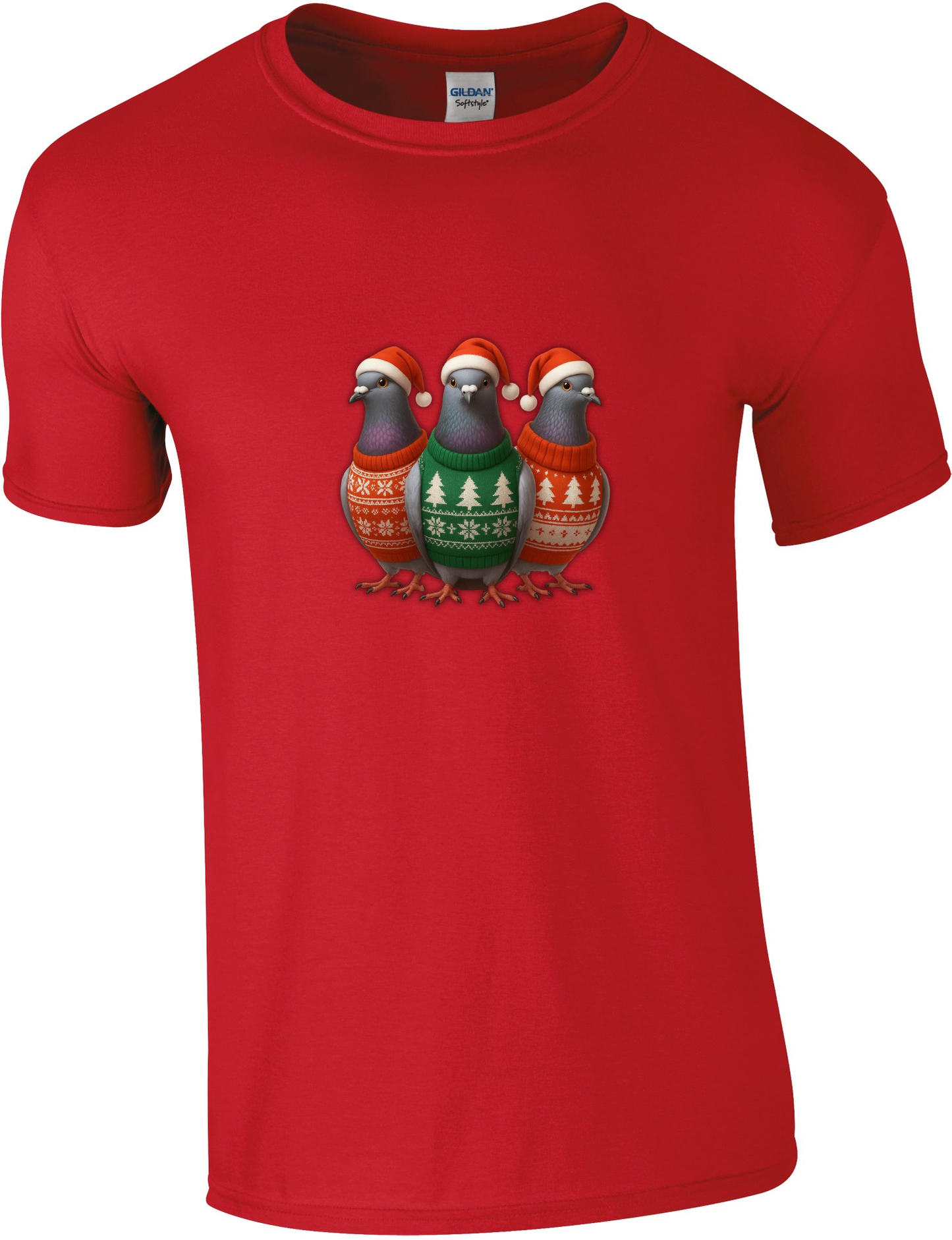 DSK Kerst T-Shirt - 3 Duiven - Stijlvol Feestshirt Duivensport
