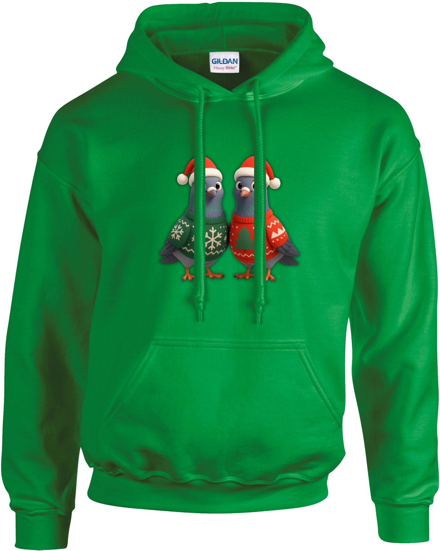 DSK Kinder Kerst Hoodie - 2 Jonge Duiven - Warme Kinder Hoodie