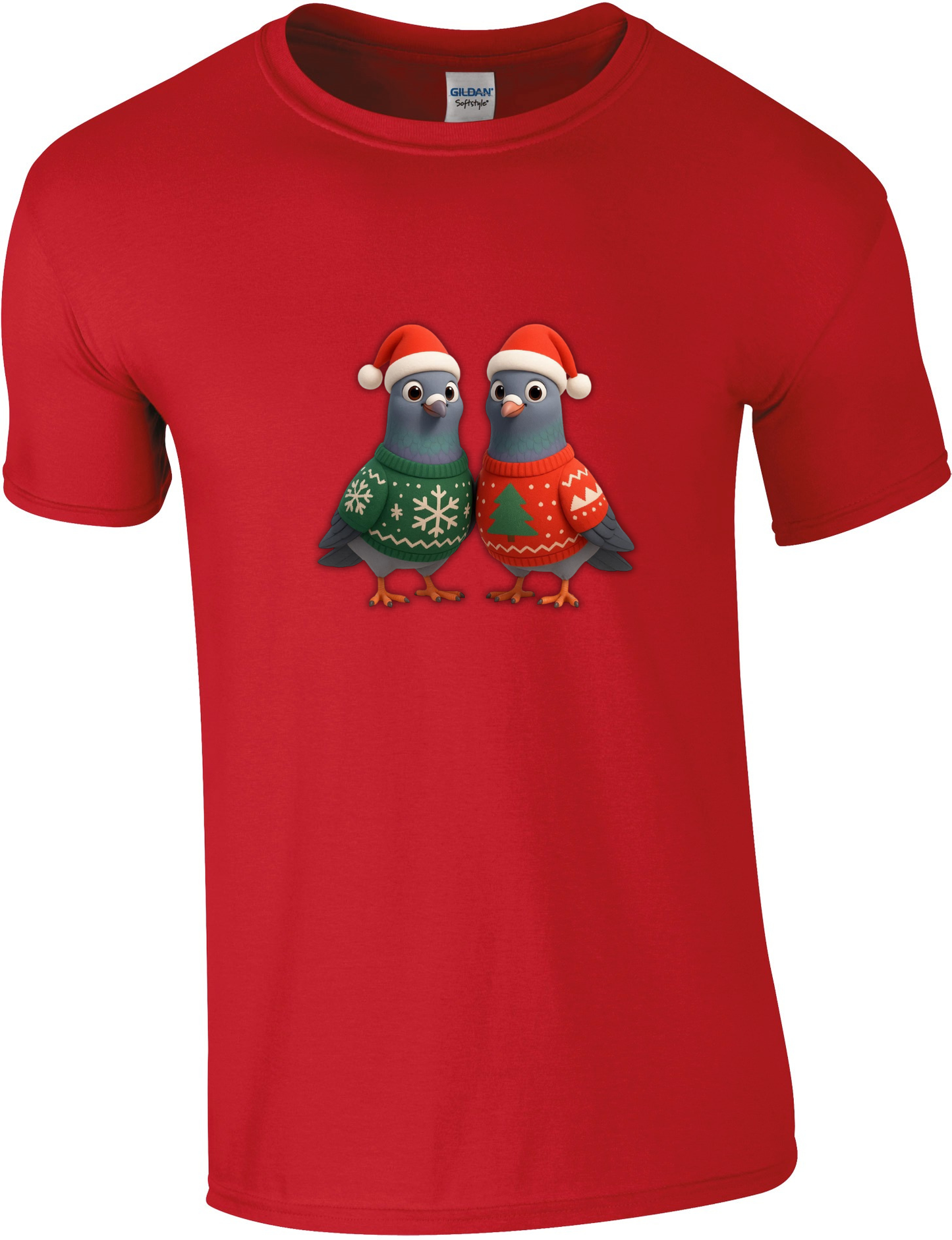 DSK Kerst Kinder T-Shirt - 2 Jonge Duiven - Kinder Duivensport Shirt