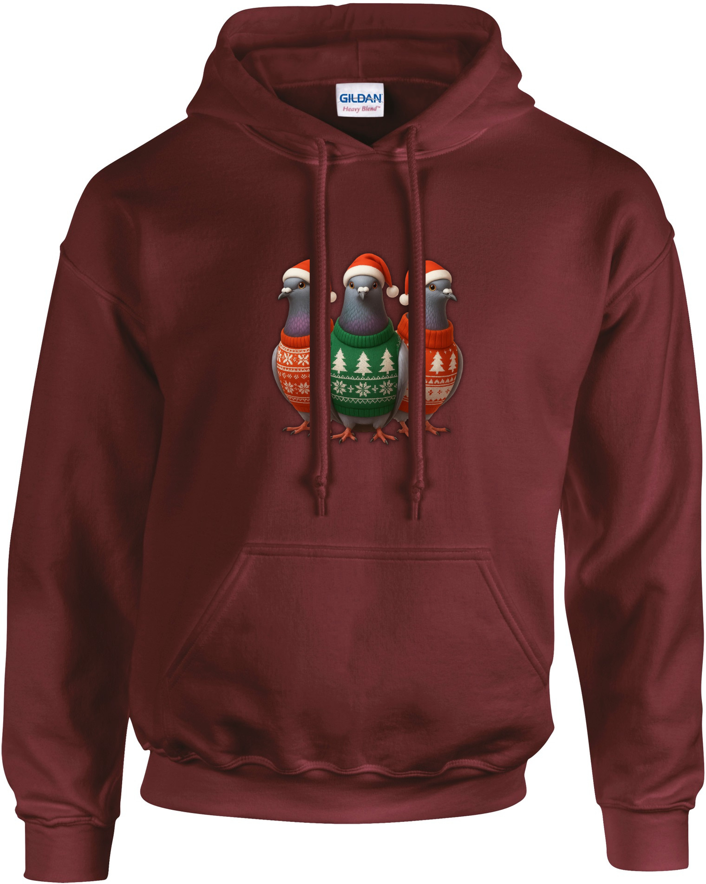 DSK Kerst Hoodie - 3 Duiven - Premium Duivensport Hoodie