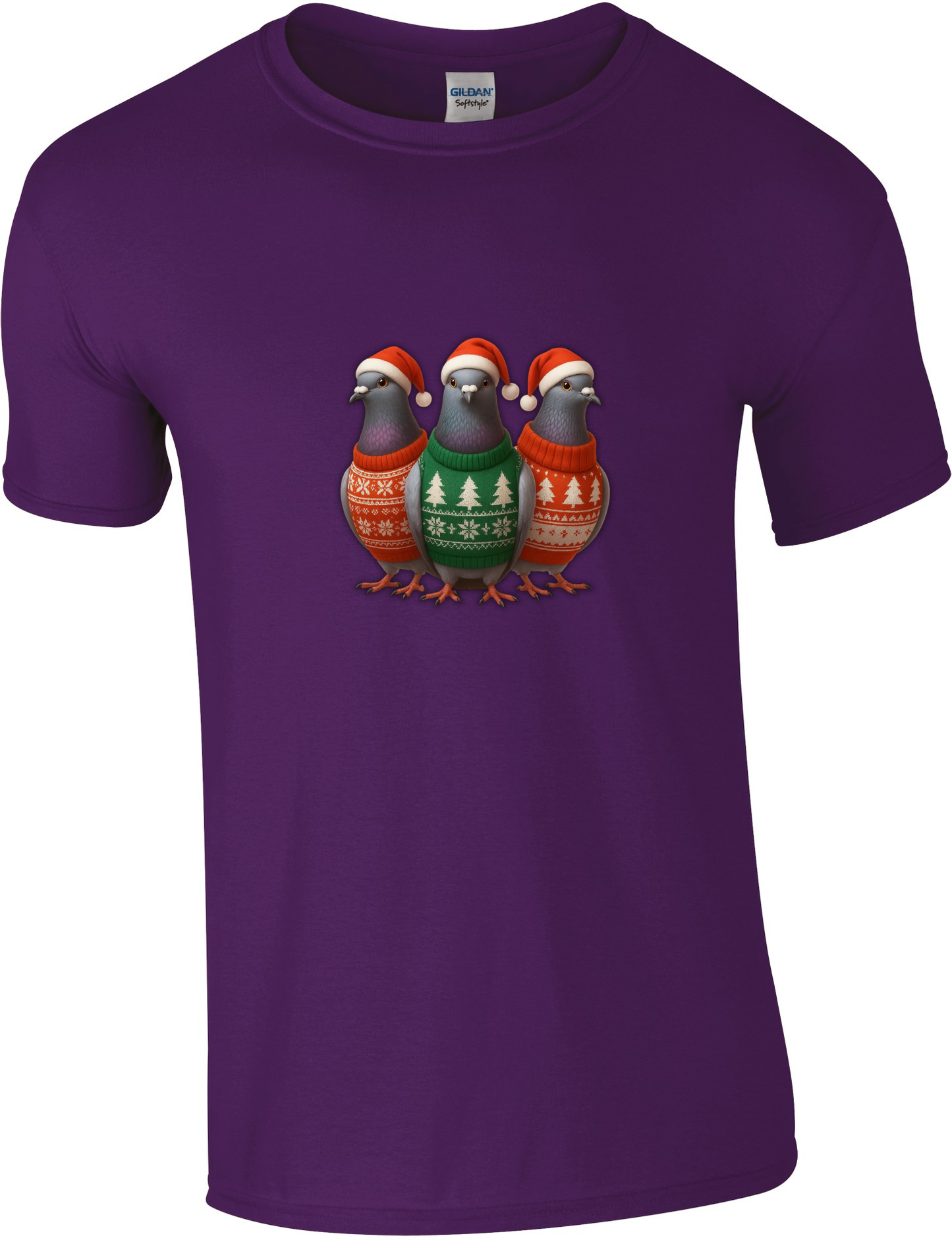 DSK Kerst T-Shirt - 3 Duiven - Stijlvol Feestshirt Duivensport