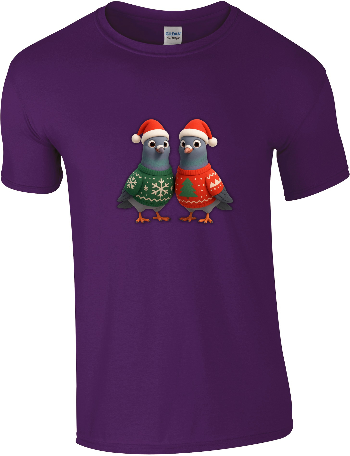 DSK Kerst Kinder T-Shirt - 2 Jonge Duiven - Kinder Duivensport Shirt
