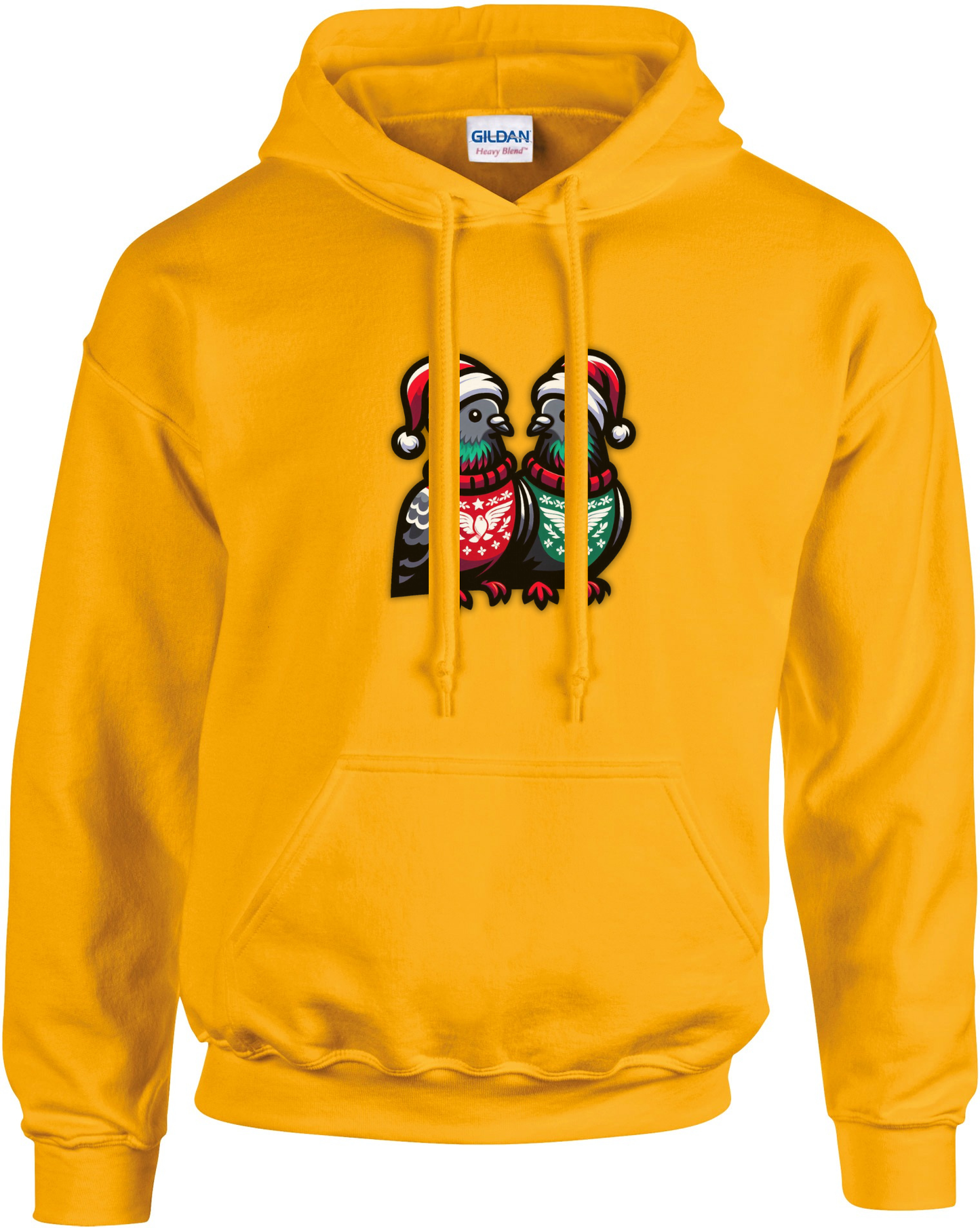 DSK Kerst Hoodie - 2 Duiven - Comfortabele Winter Hoodie