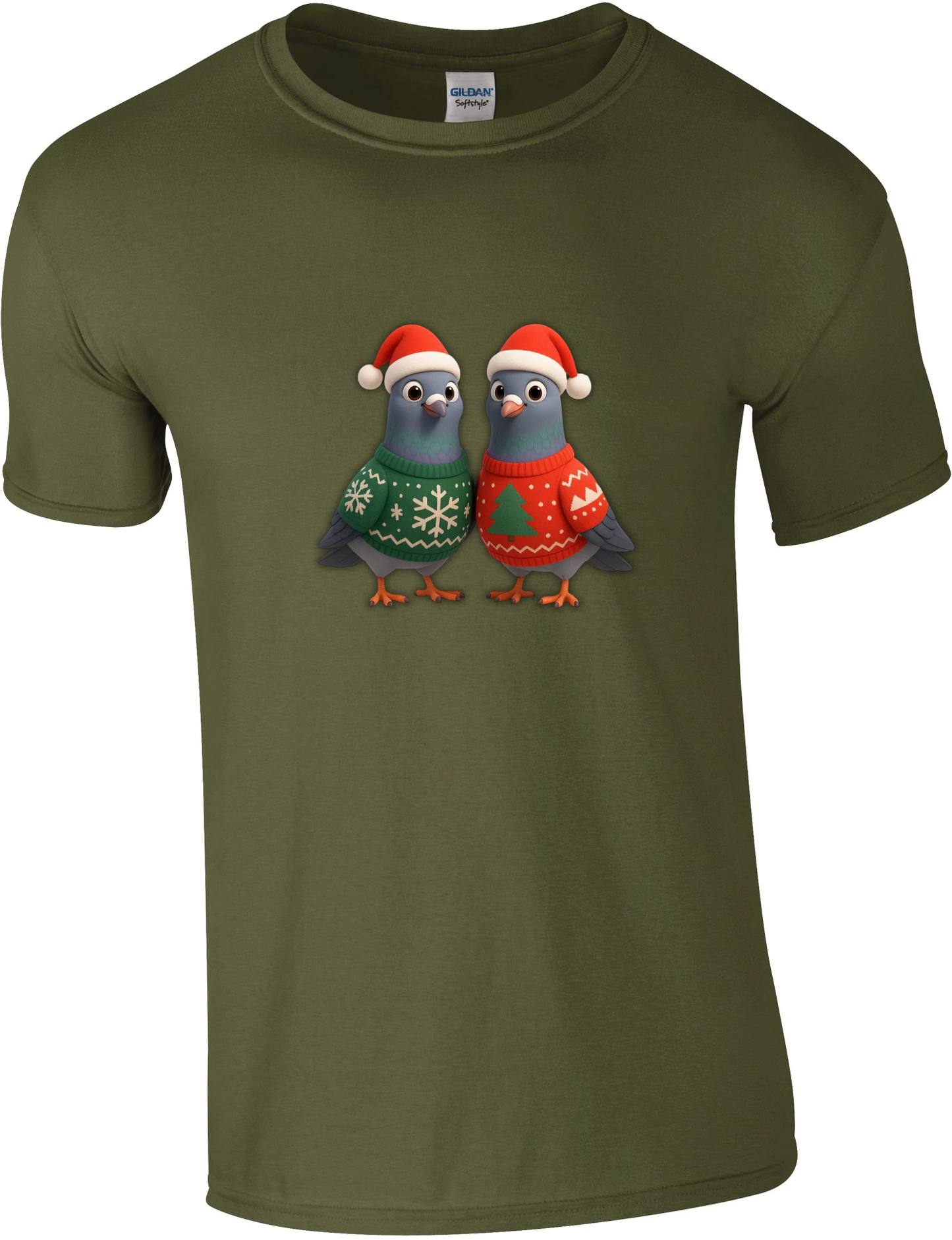 DSK Kerst Kinder T-Shirt - 2 Jonge Duiven - Kinder Duivensport Shirt