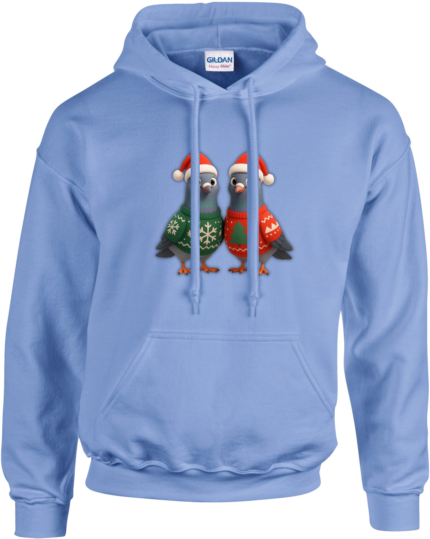 DSK Kinder Kerst Hoodie - 2 Jonge Duiven - Warme Kinder Hoodie