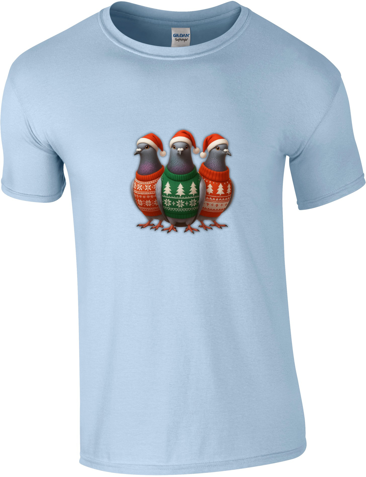 DSK Kerst T-Shirt - 3 Duiven - Stijlvol Feestshirt Duivensport