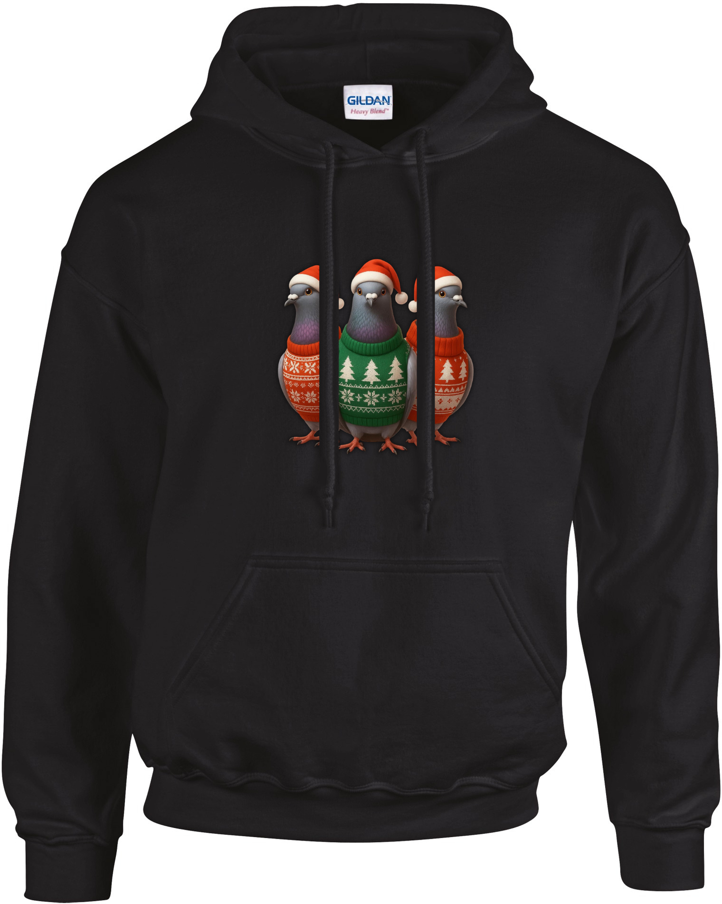 DSK Kerst Hoodie - 3 Duiven - Premium Duivensport Hoodie
