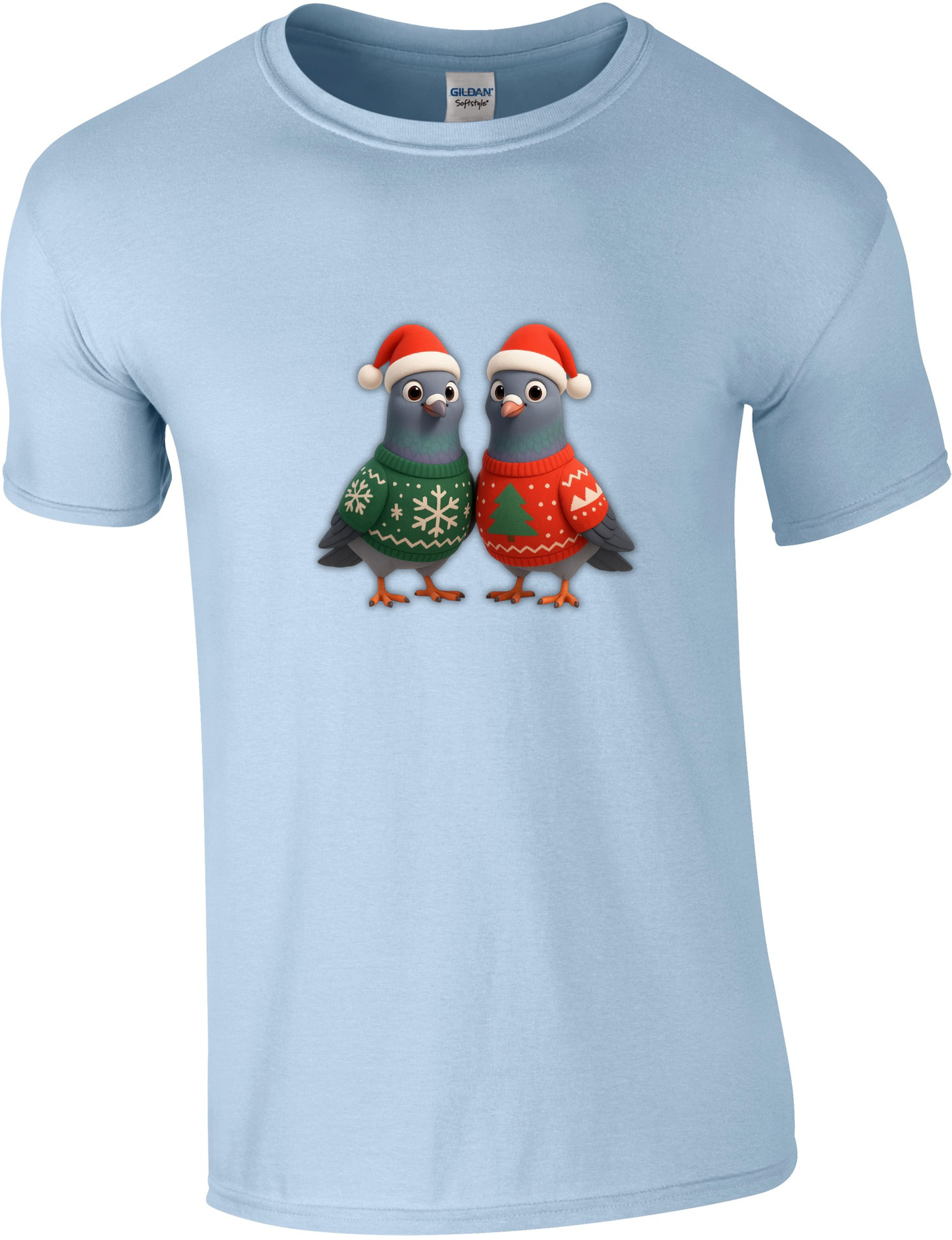 DSK Kerst Kinder T-Shirt - 2 Jonge Duiven - Kinder Duivensport Shirt