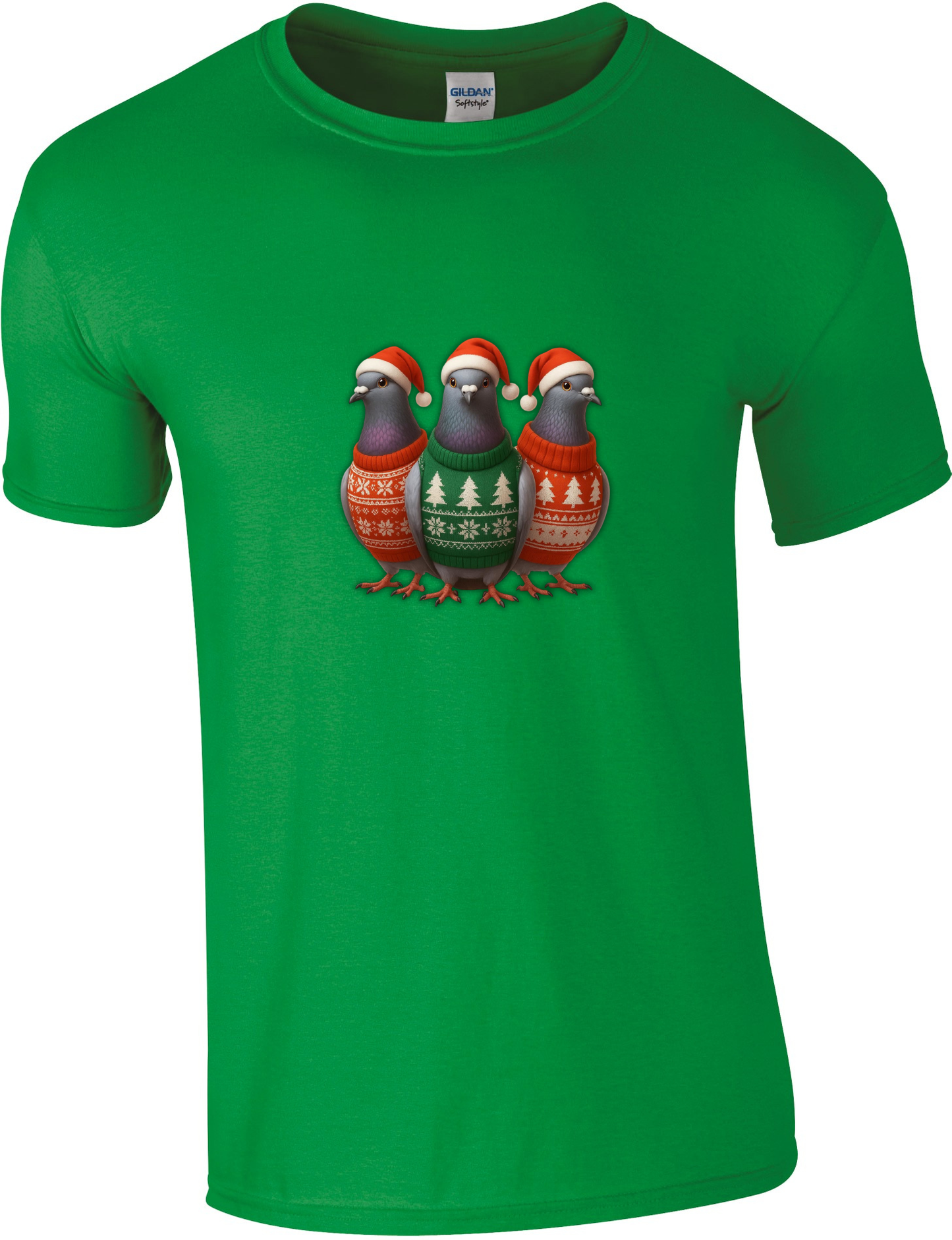 DSK Kerst T-Shirt - 3 Duiven - Stijlvol Feestshirt Duivensport