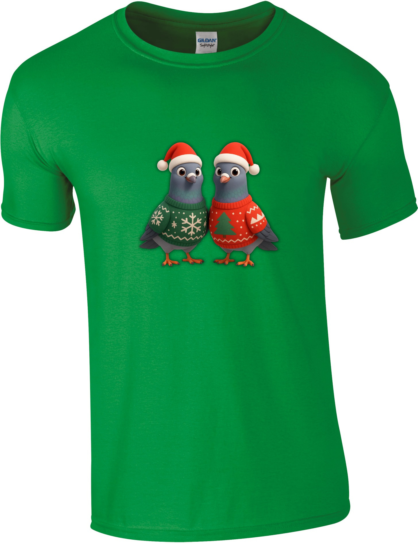 DSK Kerst Kinder T-Shirt - 2 Jonge Duiven - Kinder Duivensport Shirt