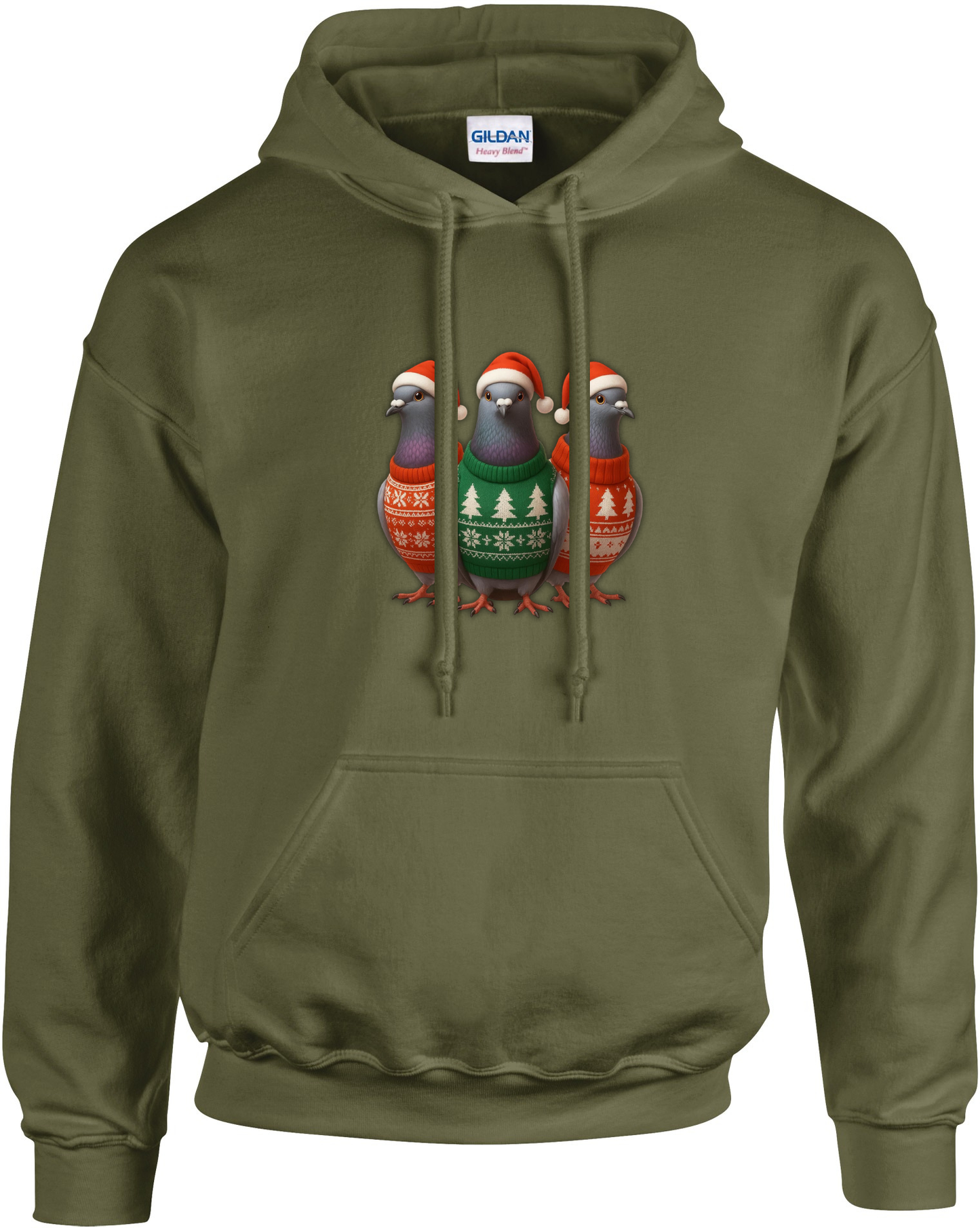 DSK Kerst Hoodie - 3 Duiven - Premium Duivensport Hoodie