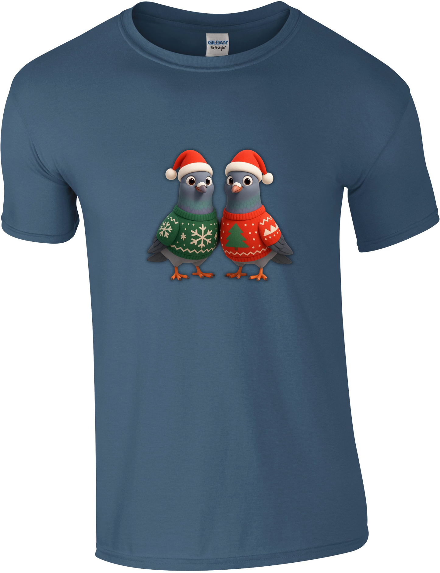DSK Kerst Kinder T-Shirt - 2 Jonge Duiven - Kinder Duivensport Shirt