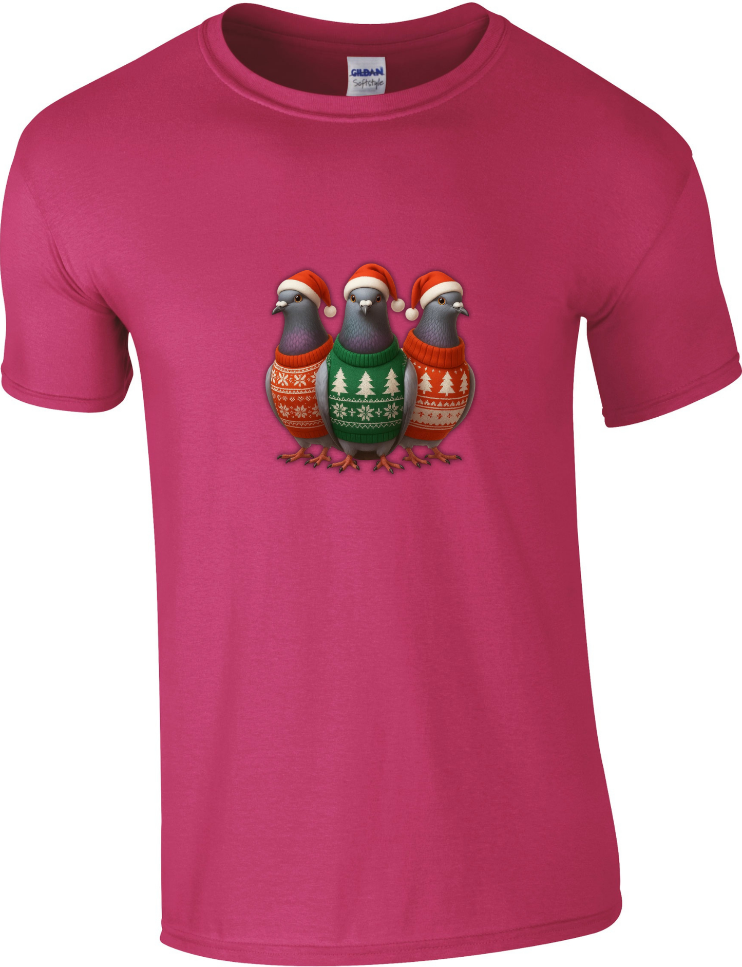 DSK Kerst T-Shirt - 3 Duiven - Stijlvol Feestshirt Duivensport