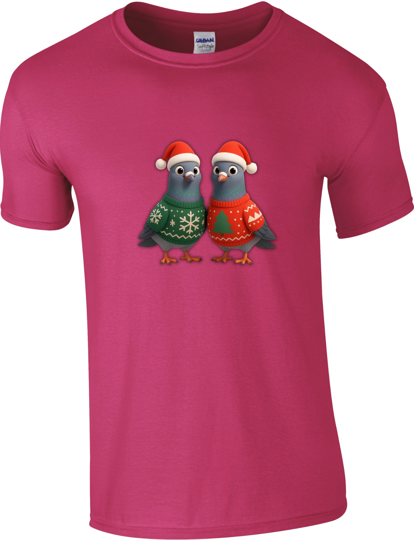 DSK Kerst Kinder T-Shirt - 2 Jonge Duiven - Kinder Duivensport Shirt