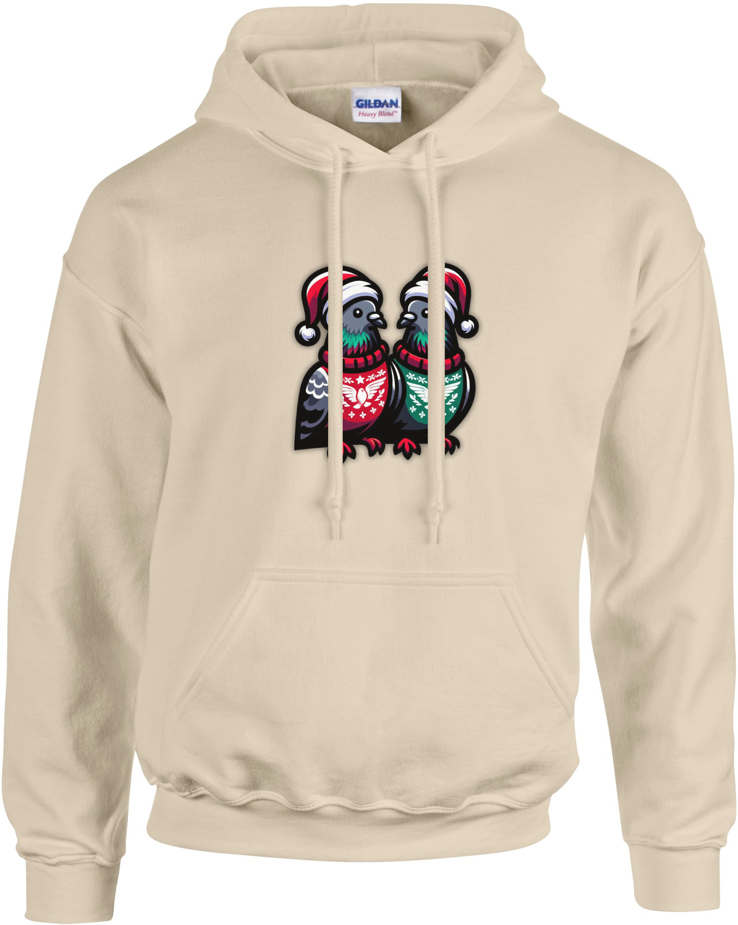 DSK Kerst Hoodie - 2 Duiven - Comfortabele Winter Hoodie