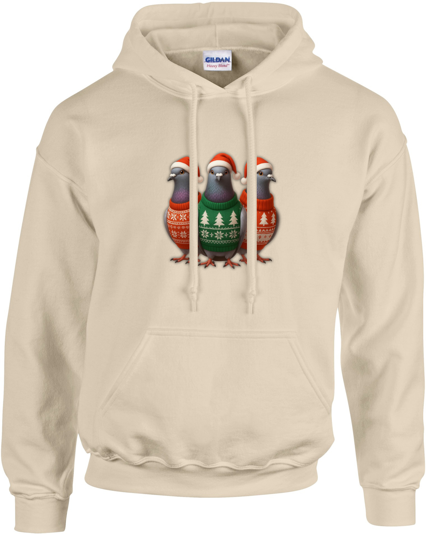 DSK Kerst Hoodie - 3 Duiven - Premium Duivensport Hoodie