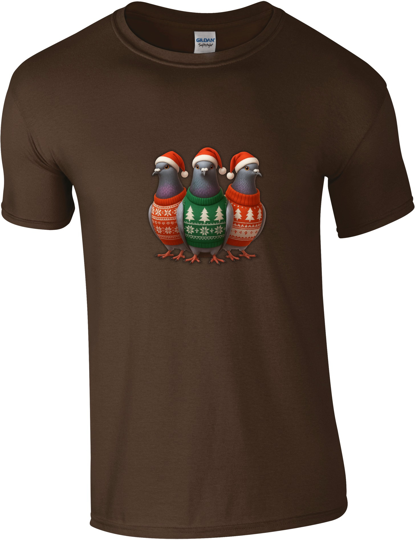 DSK Kerst T-Shirt - 3 Duiven - Stijlvol Feestshirt Duivensport