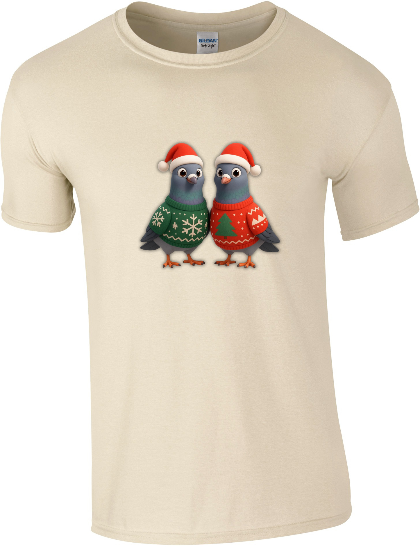 DSK Kerst Kinder T-Shirt - 2 Jonge Duiven - Kinder Duivensport Shirt