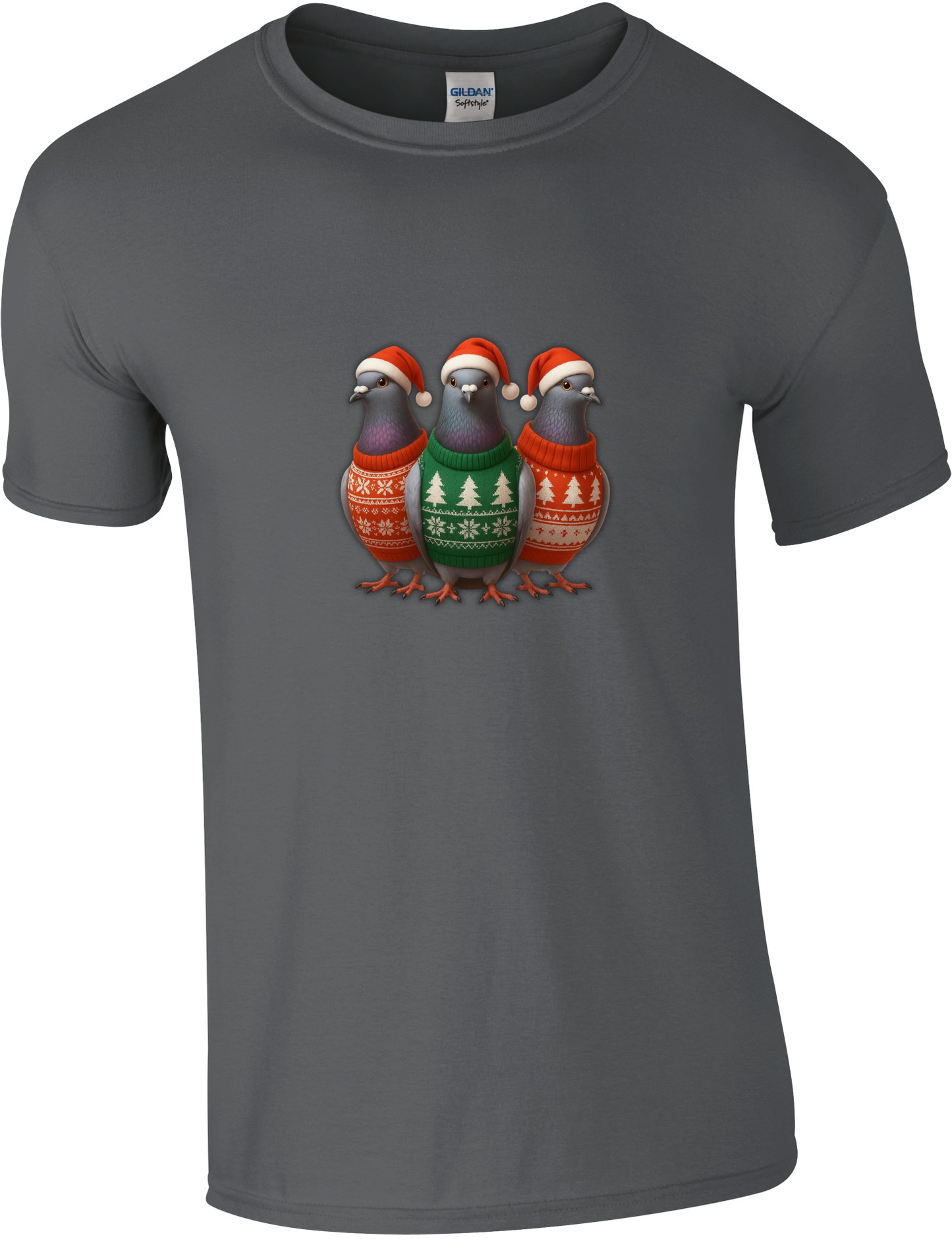 DSK Kerst T-Shirt - 3 Duiven - Stijlvol Feestshirt Duivensport