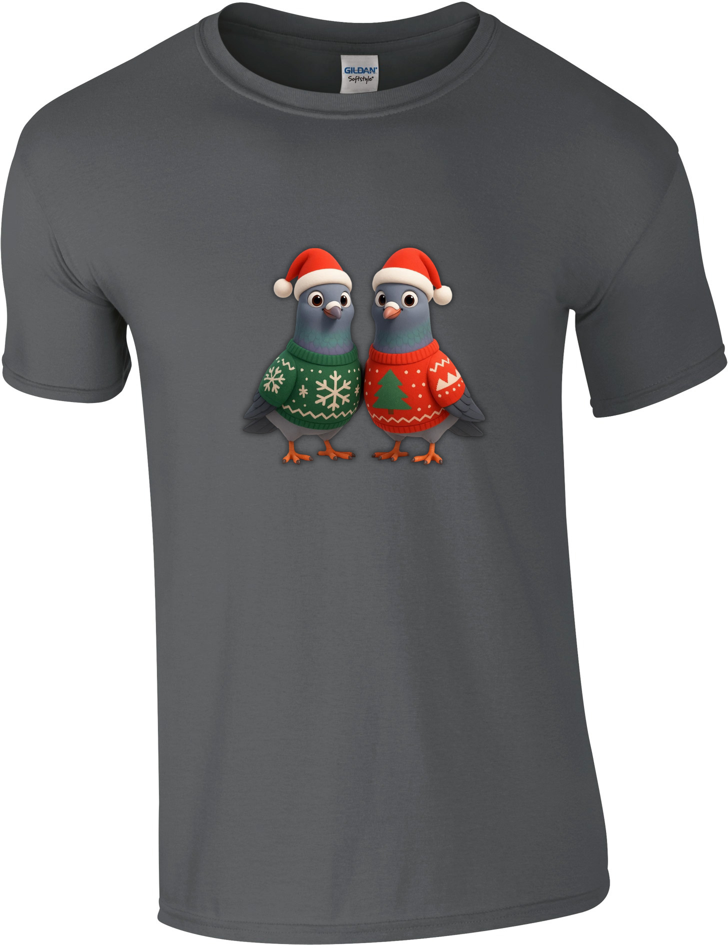 DSK Kerst Kinder T-Shirt - 2 Jonge Duiven - Kinder Duivensport Shirt