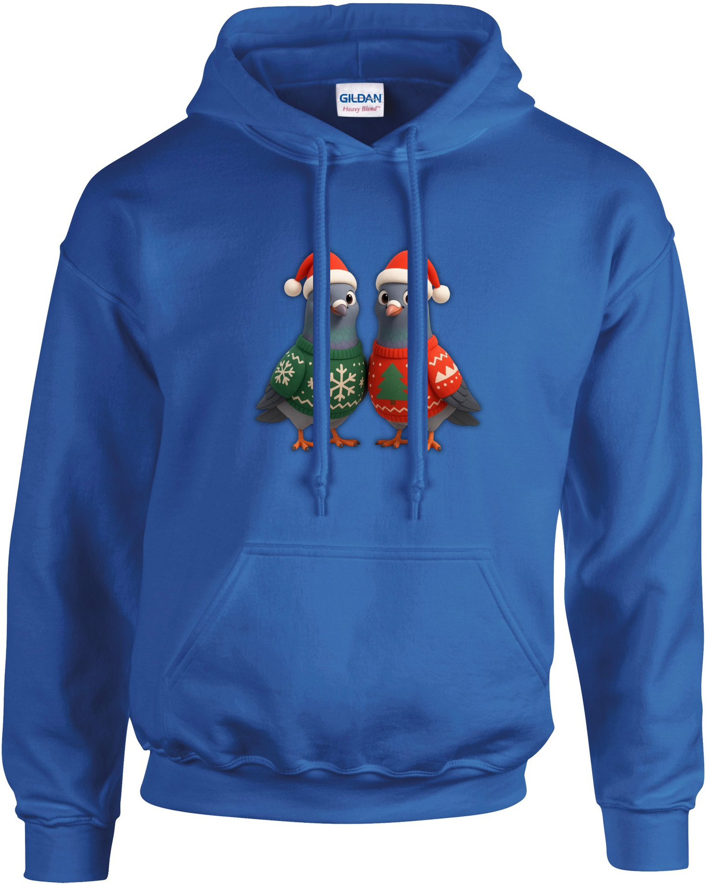 DSK Kinder Kerst Hoodie - 2 Jonge Duiven - Warme Kinder Hoodie