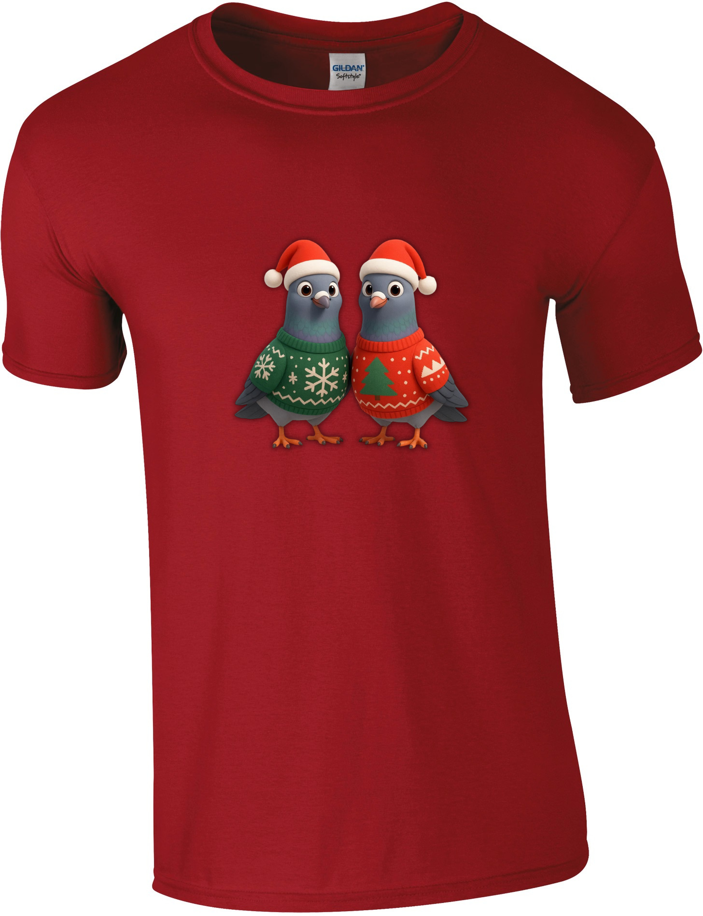 DSK Kerst Kinder T-Shirt - 2 Jonge Duiven - Kinder Duivensport Shirt