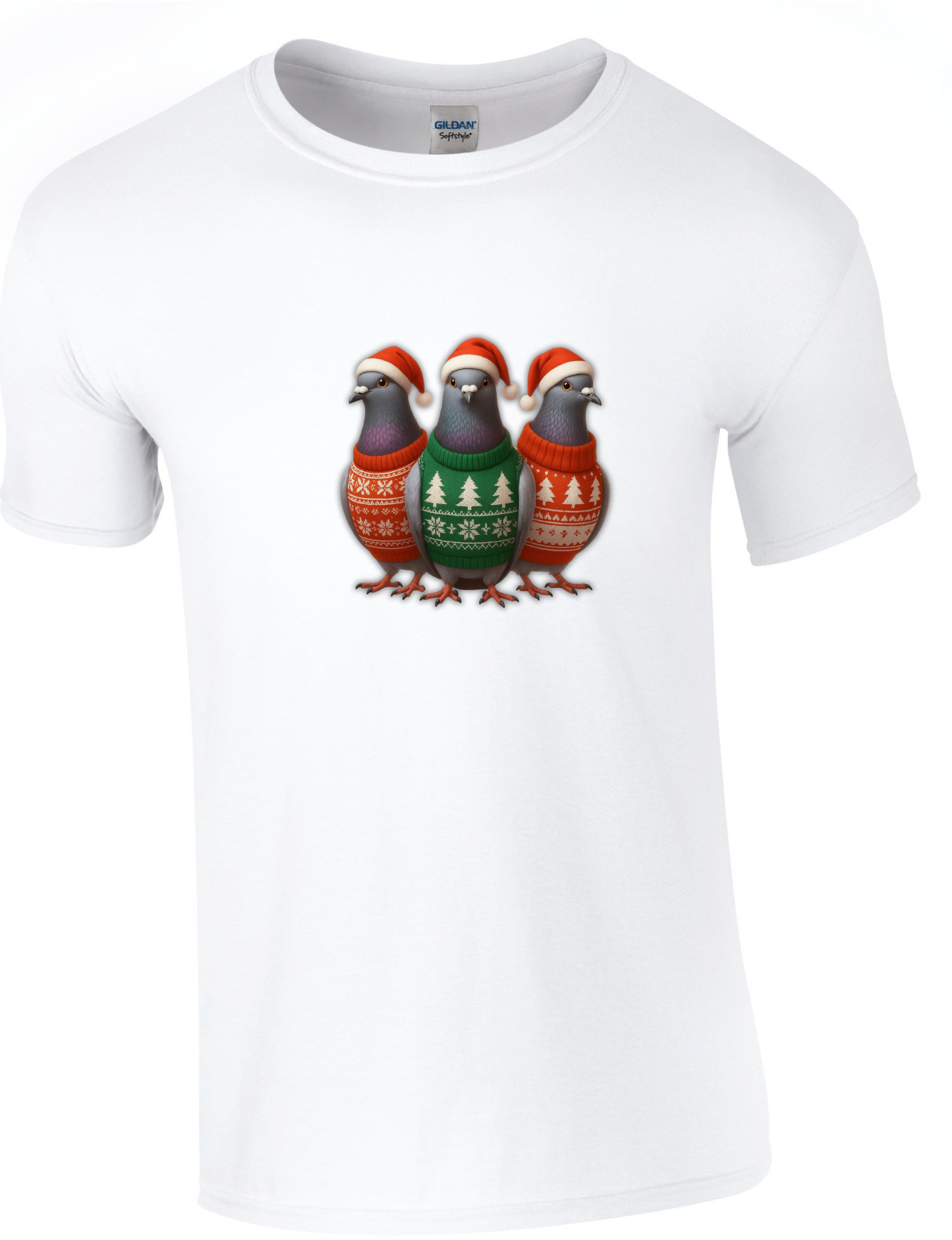 DSK Kerst T-Shirt - 3 Duiven - Stijlvol Feestshirt Duivensport