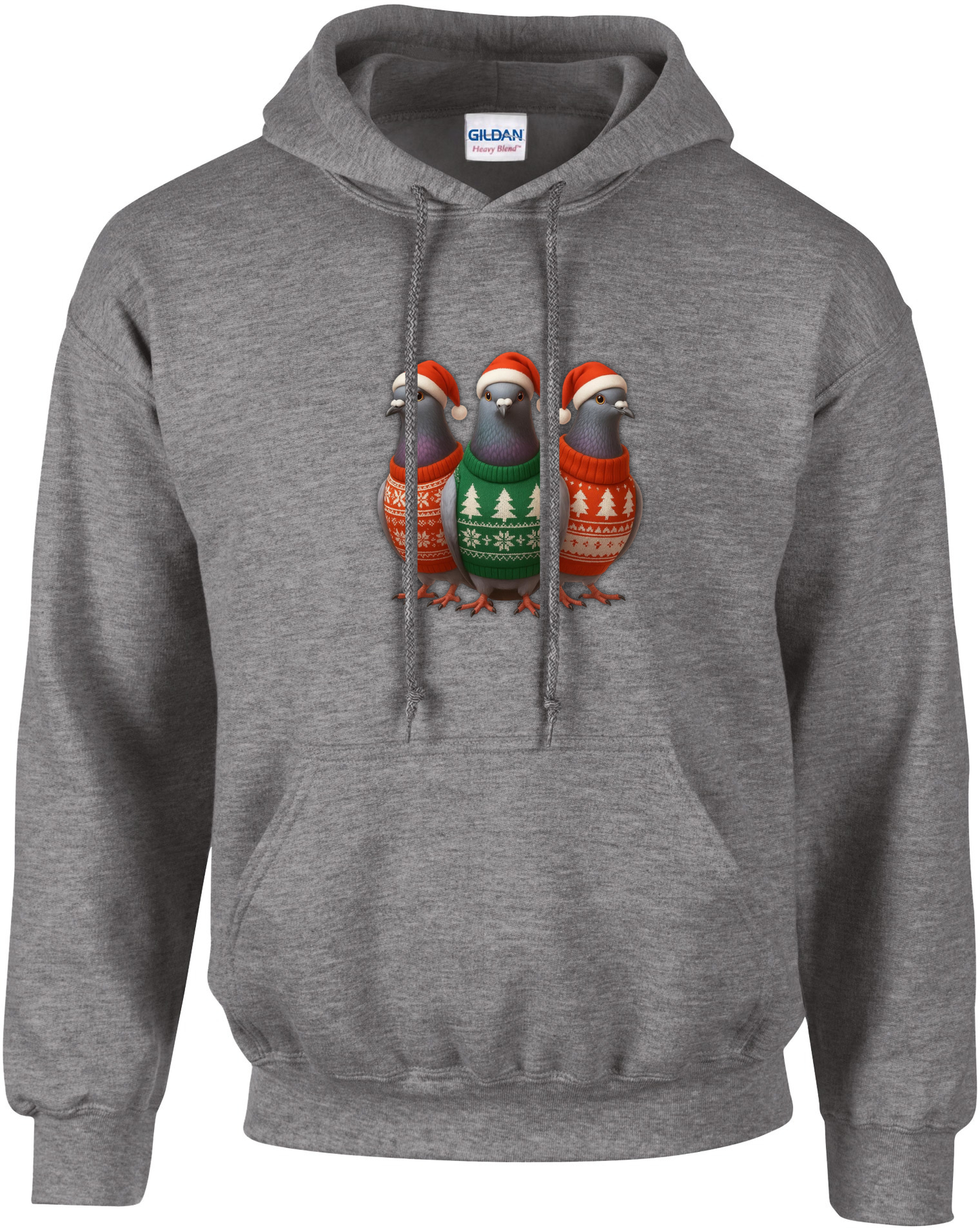 DSK Kerst Hoodie - 3 Duiven - Premium Duivensport Hoodie