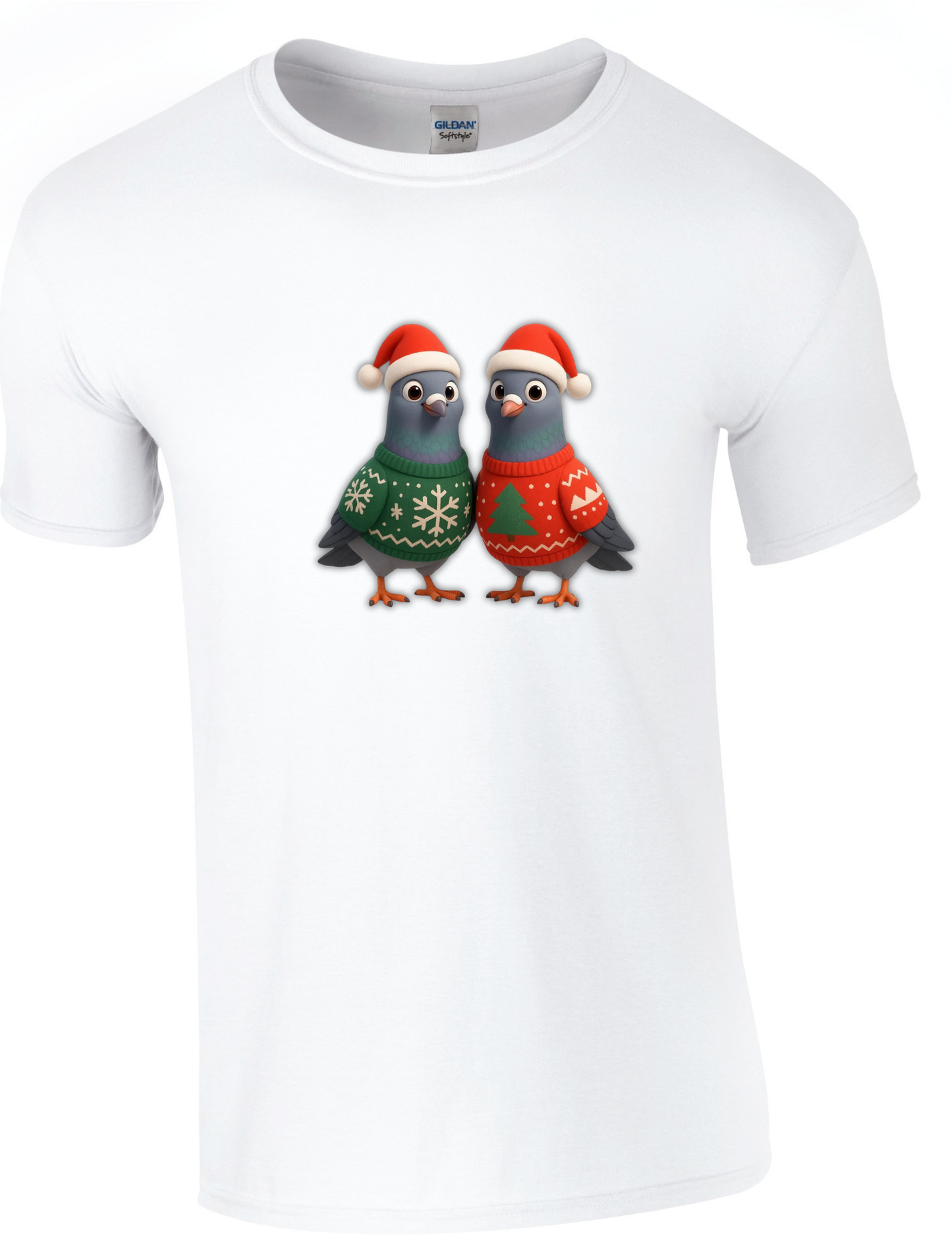 DSK Kerst Kinder T-Shirt - 2 Jonge Duiven - Kinder Duivensport Shirt