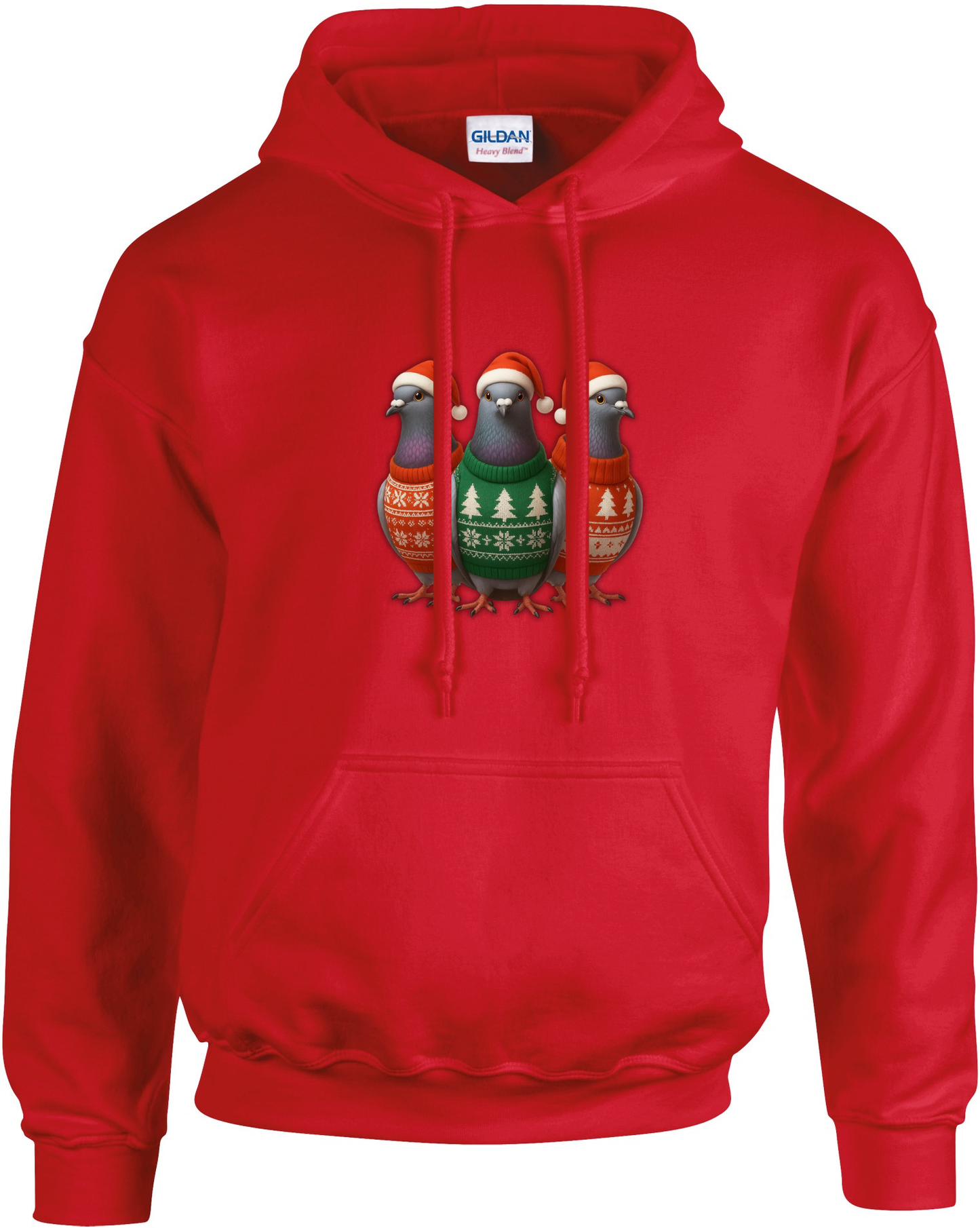 DSK Kerst Hoodie - 3 Duiven - Premium Duivensport Hoodie