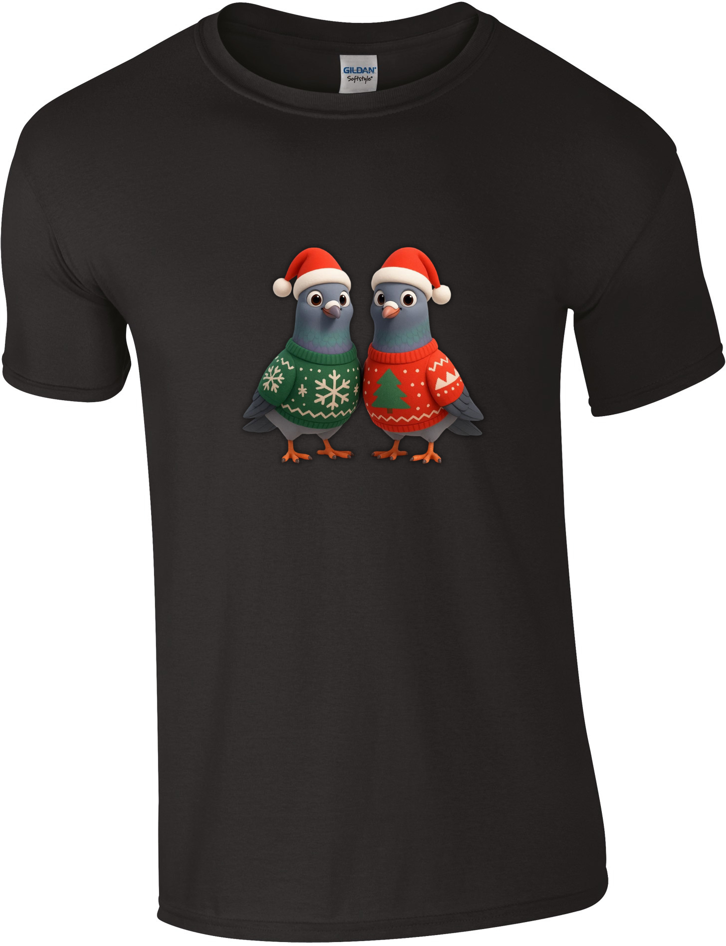 DSK Kerst Kinder T-Shirt - 2 Jonge Duiven - Kinder Duivensport Shirt