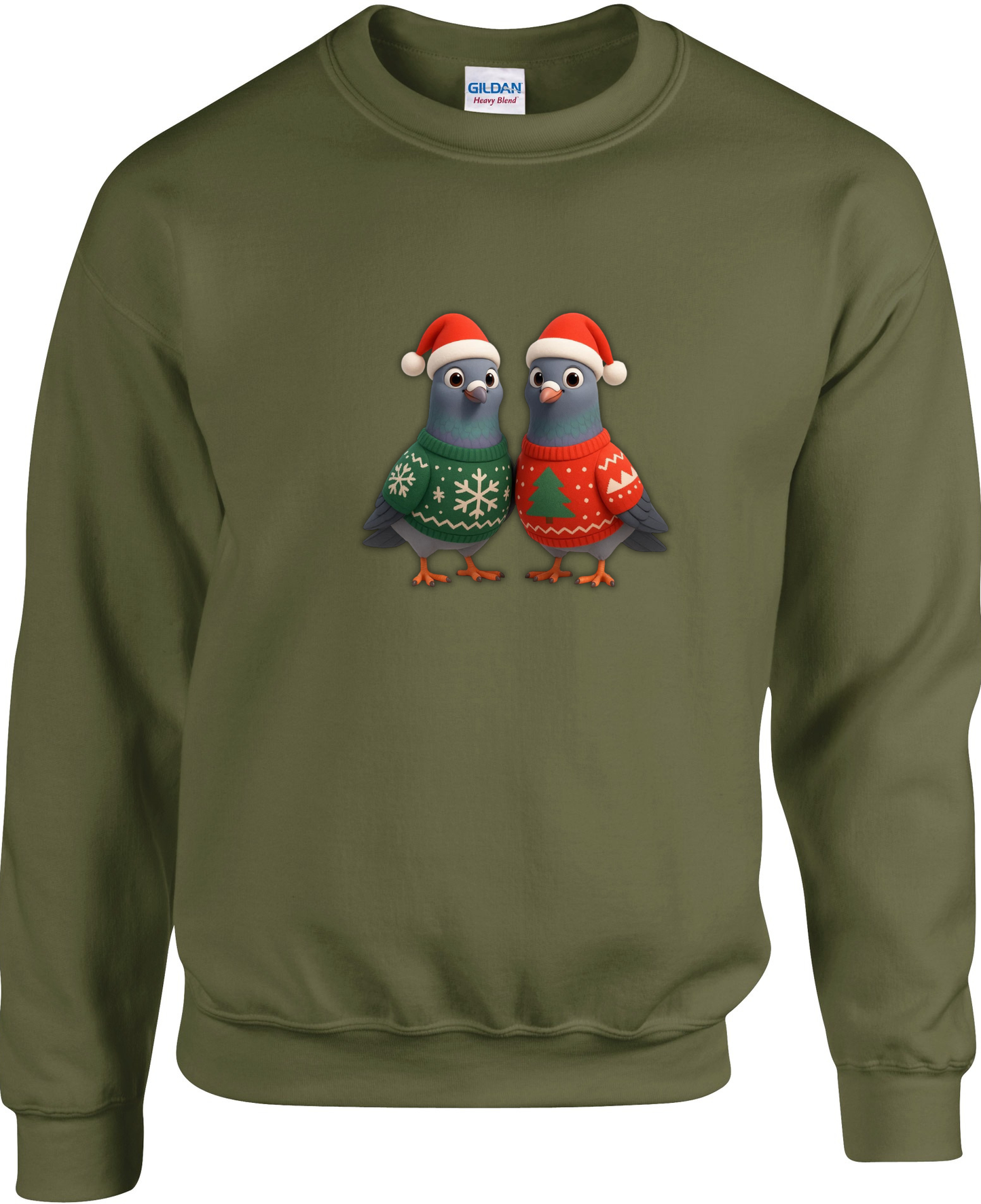 DSK Kinder Kerst Sweater - 2 Jonge Duiven - Warme Kinder Trui