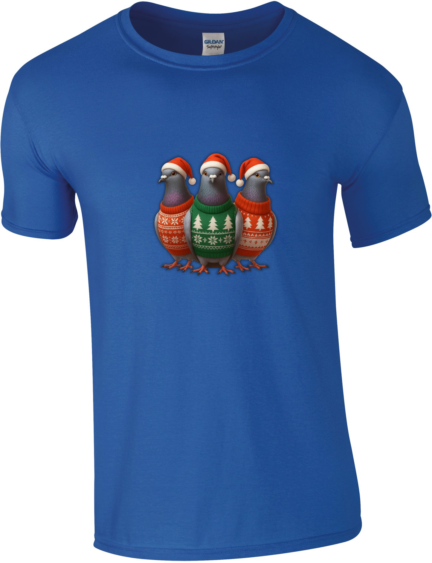 DSK Kerst T-Shirt - 3 Duiven - Stijlvol Feestshirt Duivensport