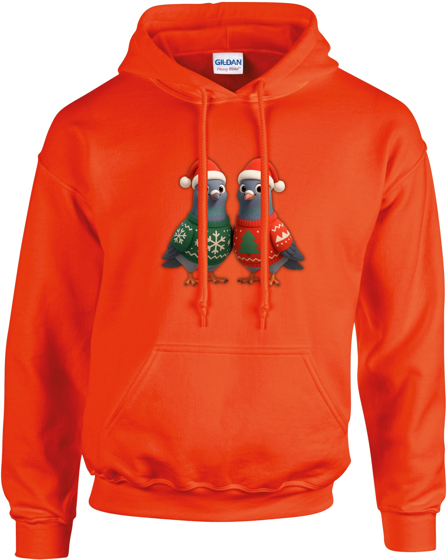 DSK Kinder Kerst Hoodie - 2 Jonge Duiven - Warme Kinder Hoodie