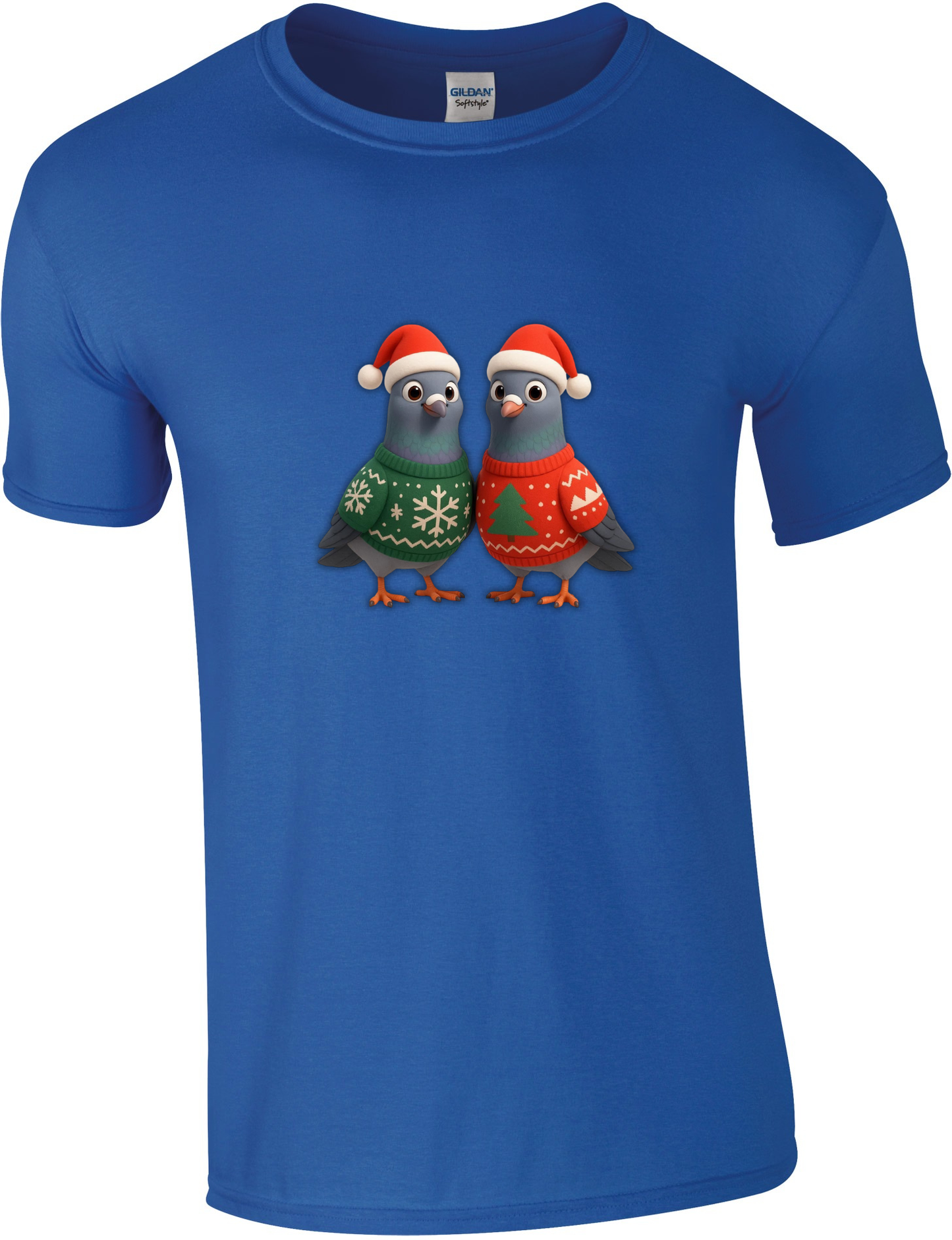 DSK Kerst Kinder T-Shirt - 2 Jonge Duiven - Kinder Duivensport Shirt
